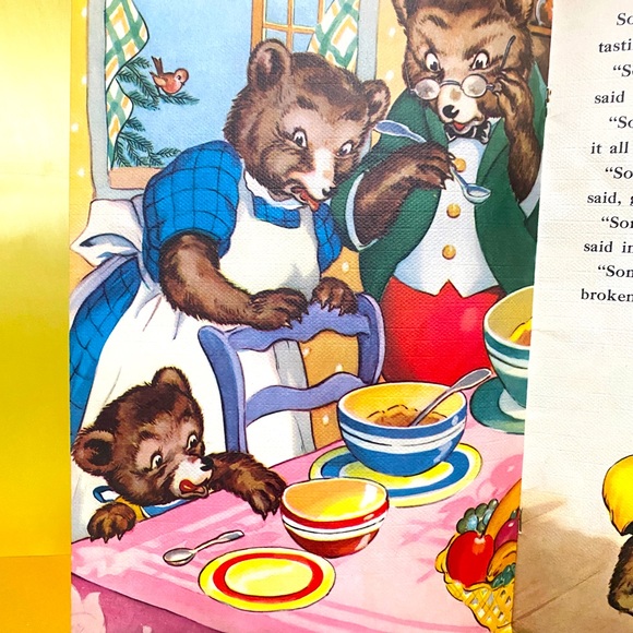 THE THREE BEARS VTG 1949 CLASSIC STORYBOOK WHITMAN GREAT COLORED ILLUSTRATIONS - Picture 9 of 16